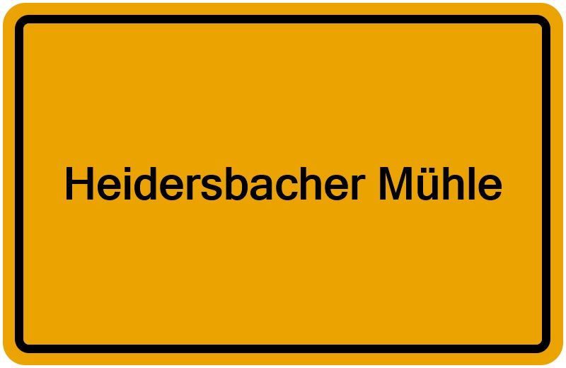 Handelsregisterauszug Heidersbacher Mühle
